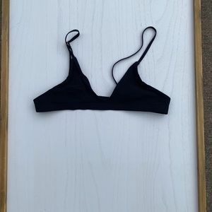 Black triangle swim top